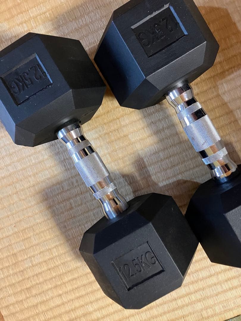 六角ダンベル 2個セット　ヘックスダンベル12.5kg×2