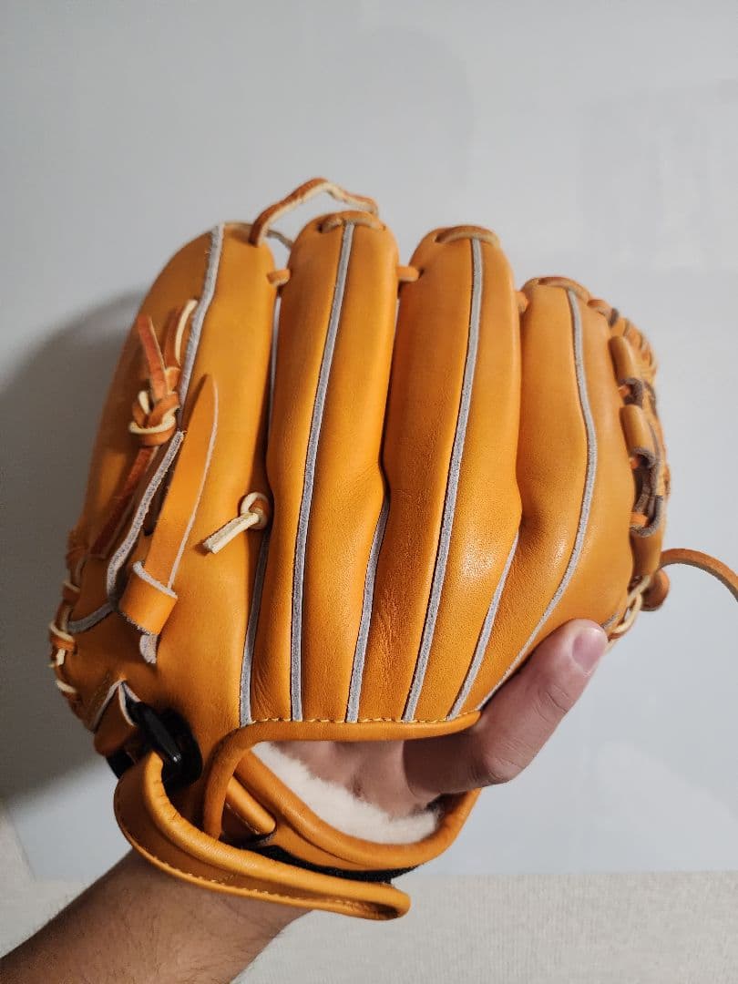 ミズノプロ グラブ オレンジ 即使用可能 MM 宮本 ベルト
