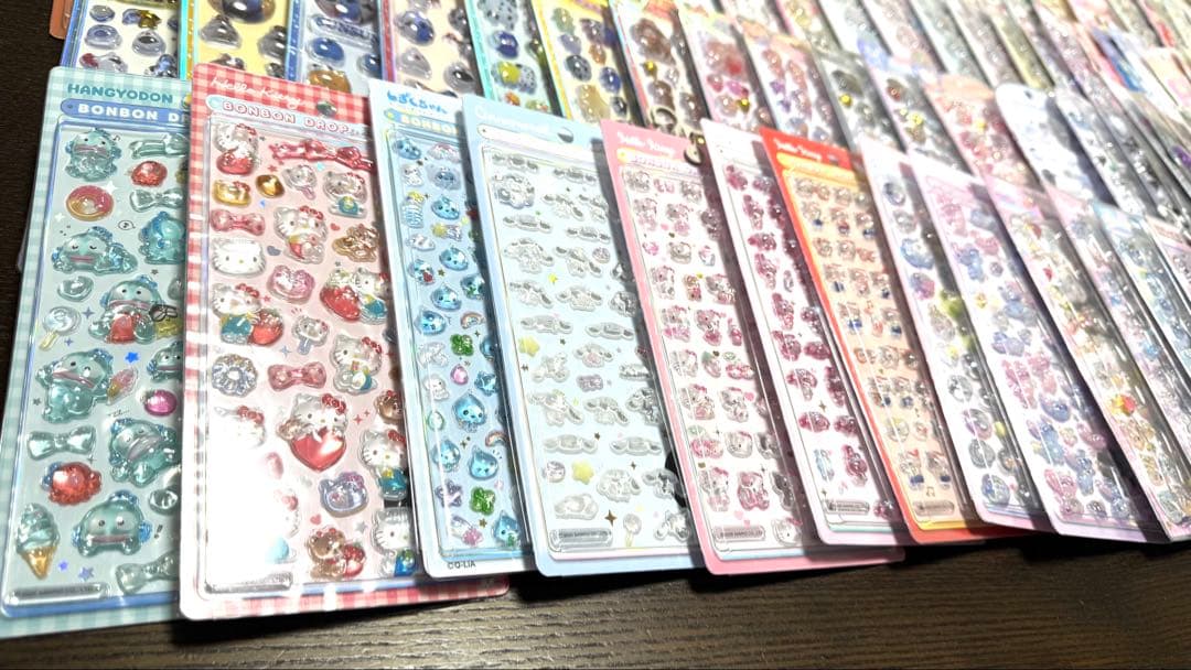 【161枚まとめ売り】ボンボンドロップシール うるちゅるシール プチドロ