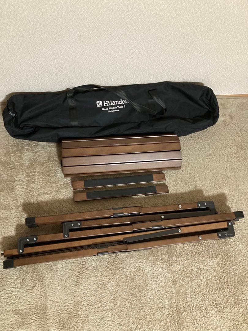 Hilander ウッドキッチンテーブル・ウッドランタンスタンドセット