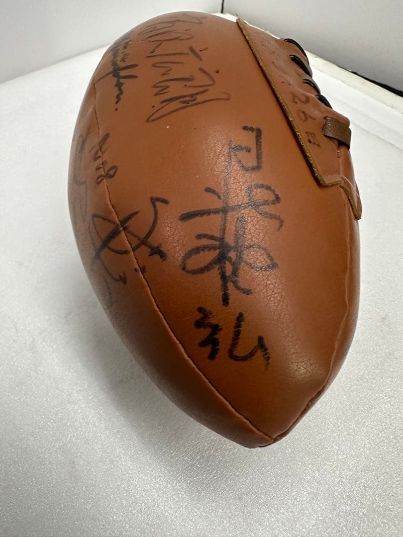 宿沢広朗ジャパン寄せ書きサイン入りラグビーボール