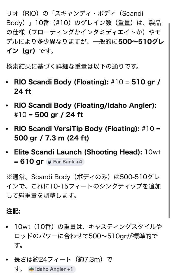 RIO #10 フライラインセット 収納ポーチ付き