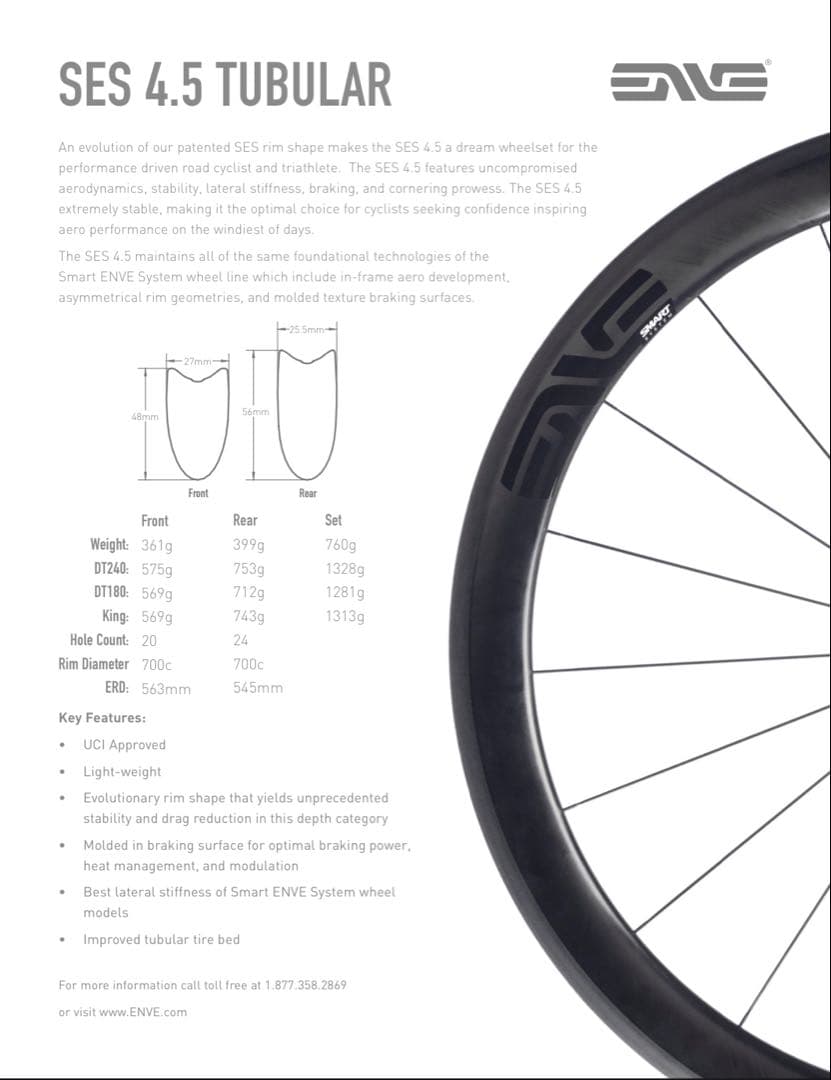 パーツ ENVE SES4.5 gen2 x mack hub front