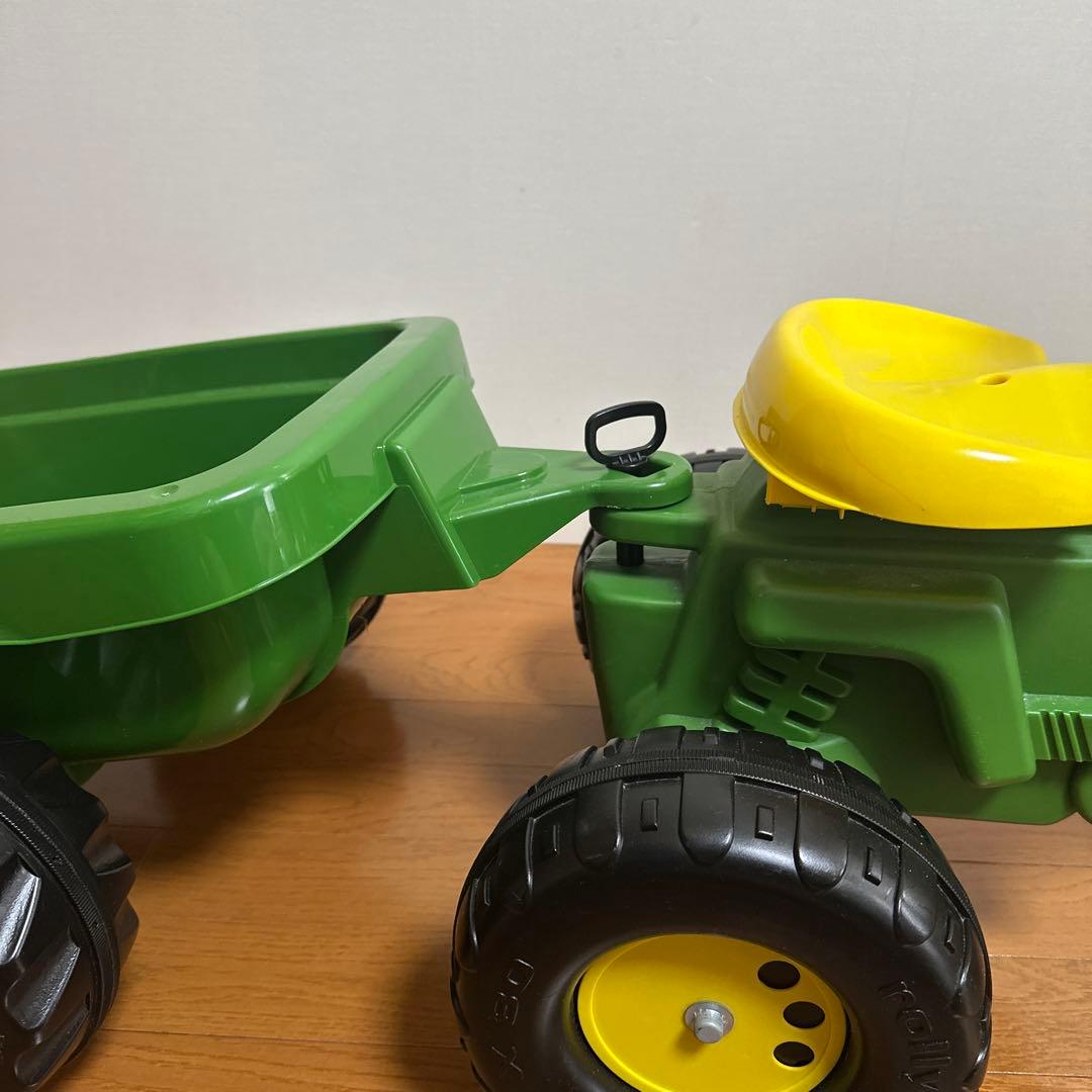 【美品ほぼ新品】トラクター 乗用玩具 三輪車トレーラー付き ジョンディア