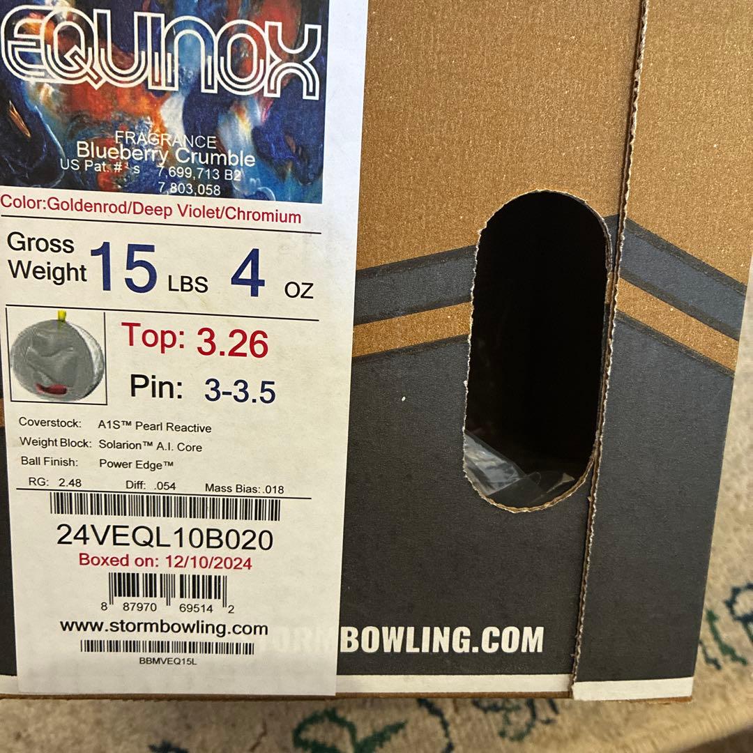 STORM EQUINOX ボウリングボール　15P