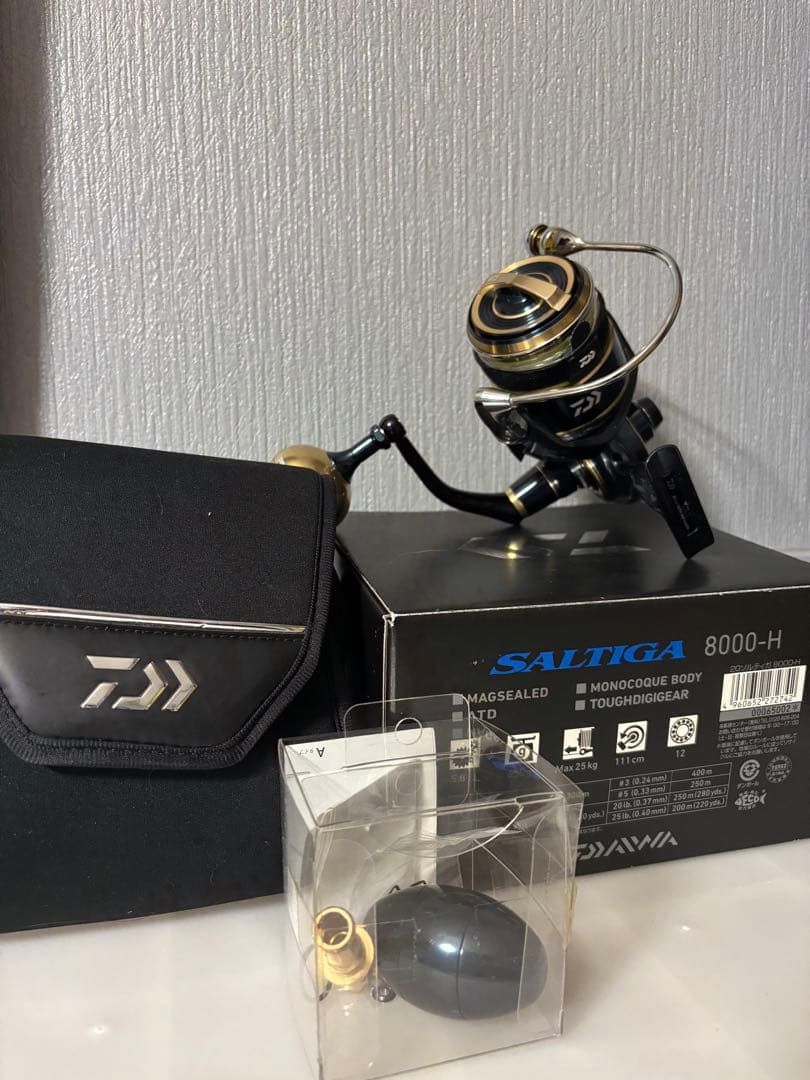 【値下げ】SALTIGA 8000-H スピニングリール　SLPノブ付き
