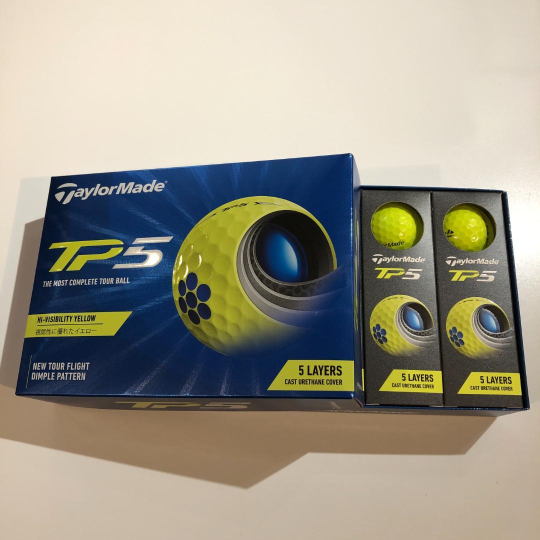 正規品テーラーメイド ゴルフ TP5 イエロー ボール/1ダース(12個入り)