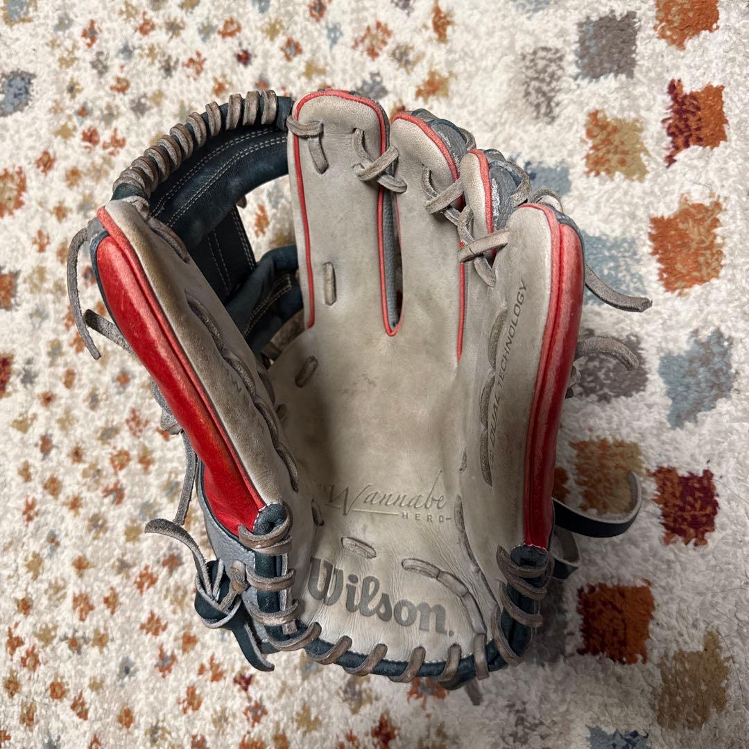 Wilson 野球グローブ 内野手二塁手、三塁手グレー/ 値下げ交渉可能
