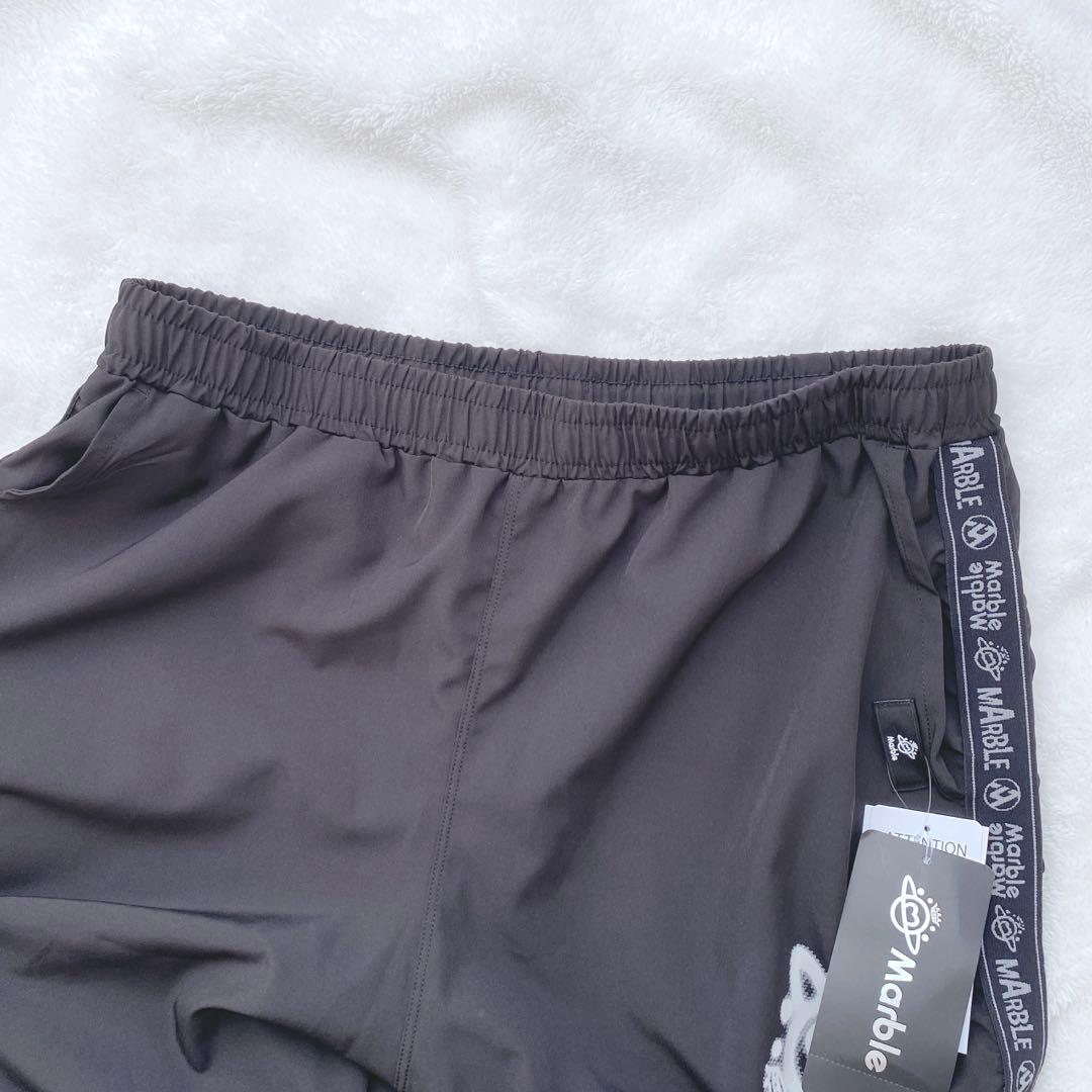 未使用タグ付 Marble フィットネスパンツ L黒 クシュパン 筋トレ催事限定