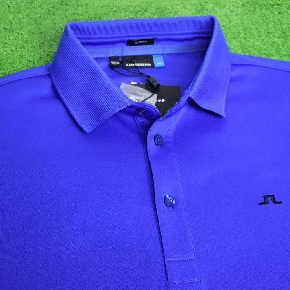 J.LINDEBERG/ジェイ リンドバーグ ゴルフ 長袖ポロシャツ【青】新品！
