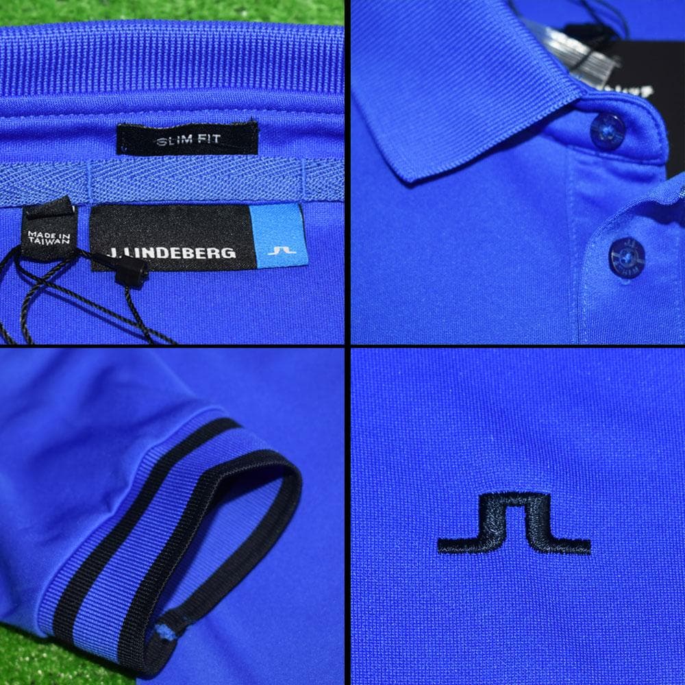 J.LINDEBERG/ジェイ リンドバーグ ゴルフ 長袖ポロシャツ【青】新品！
