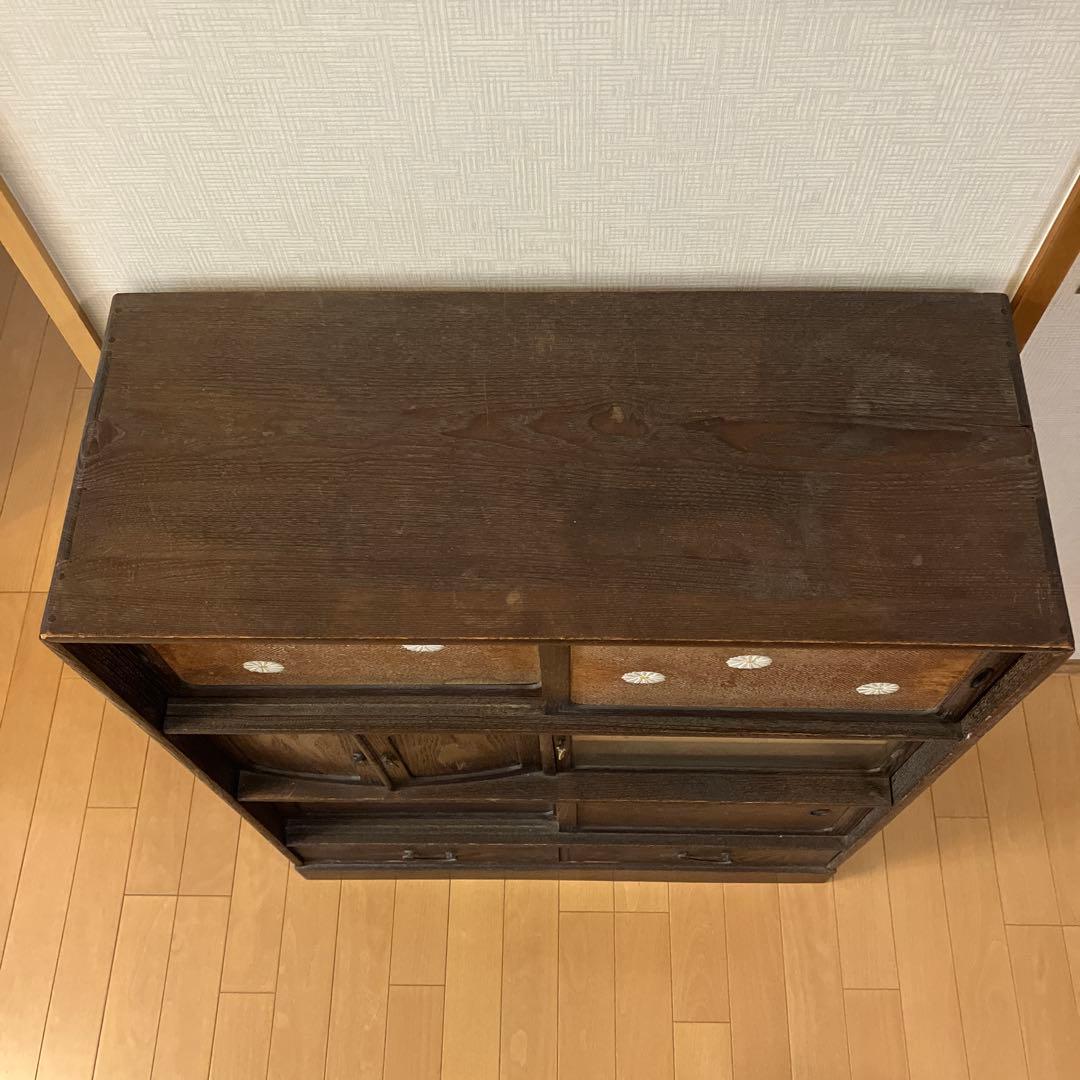 茶箪笥　飾り棚　レトロ　アンティーク　ヴィンテージ　古道具　古民家