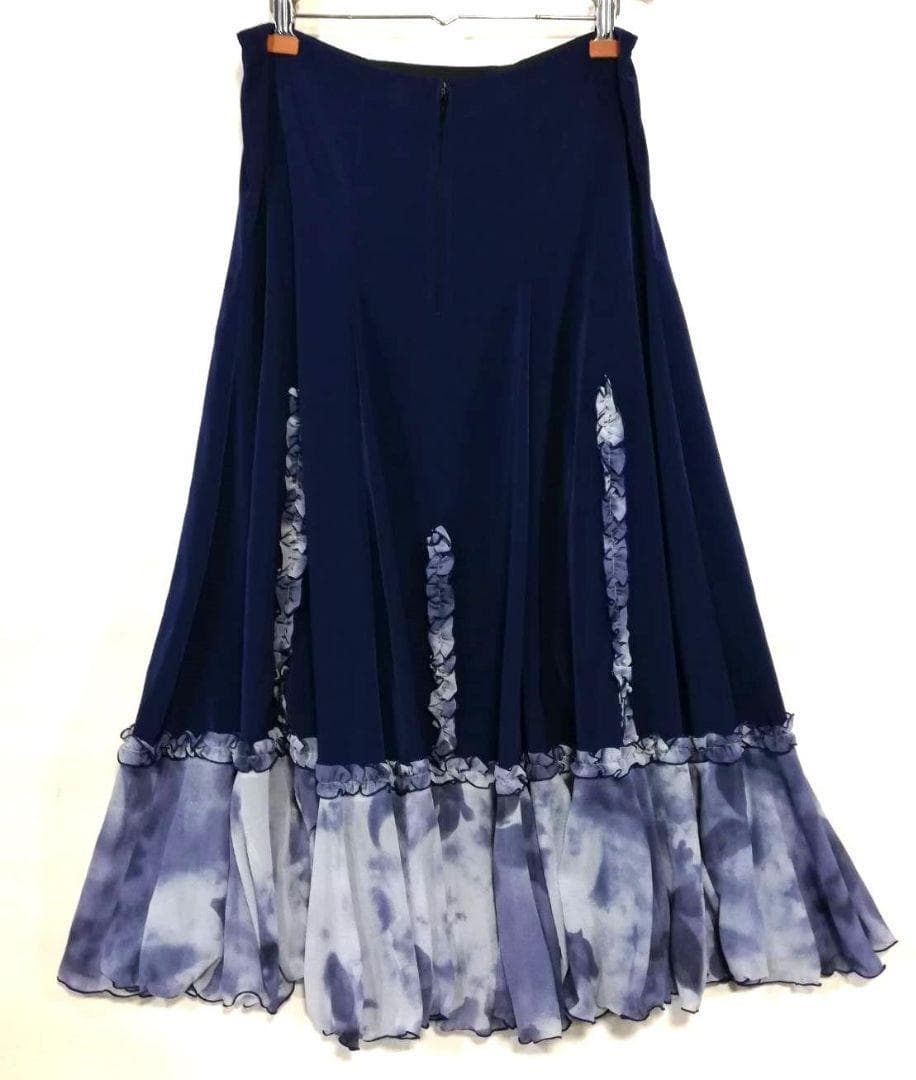 【美品】フラメンコ衣装 HERMOSA IBERIA ネイビー L相当　a406