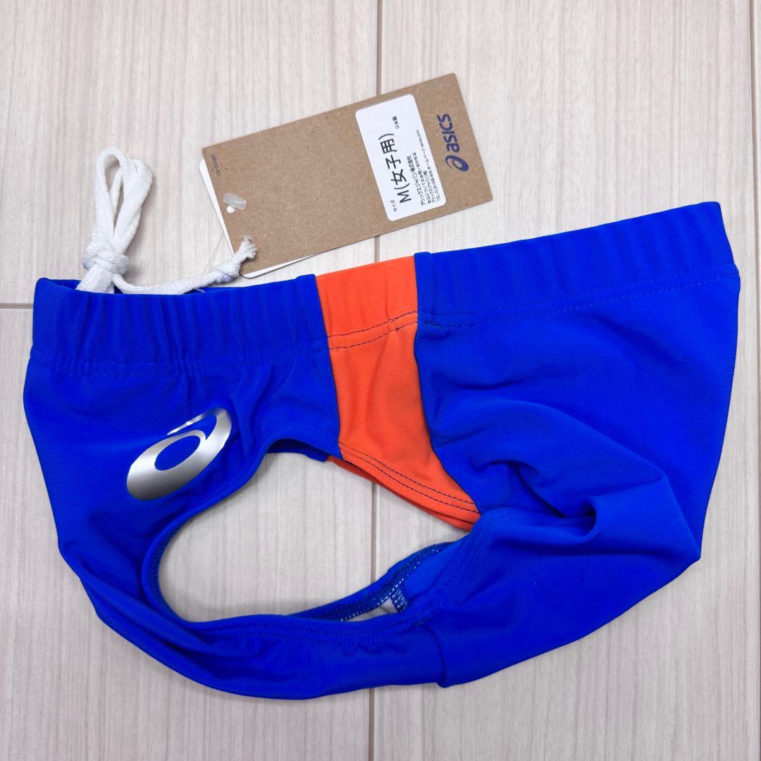 アシックス　女子陸上レーシングショーツ　ロイヤルブルー×オレンジ　Mサイズ　新品