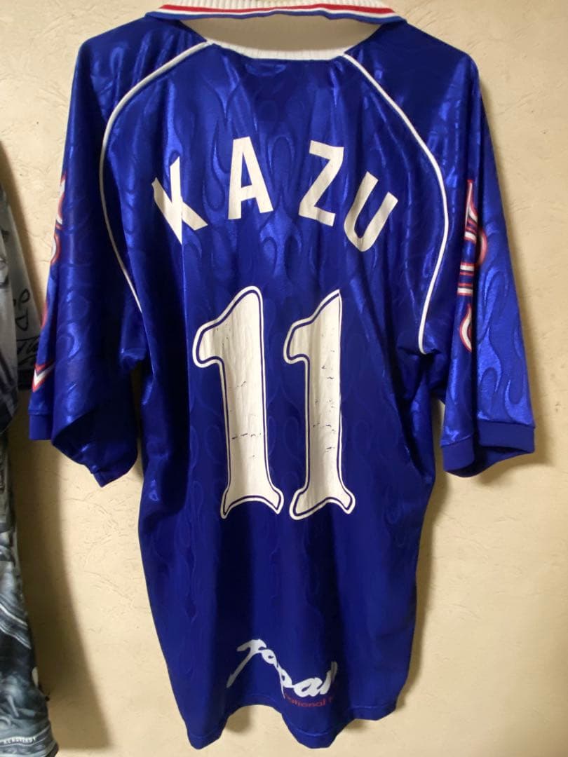 アシックス 日本代表 ユニフォーム フランスW杯 炎モデル 三浦知良 カズ 11