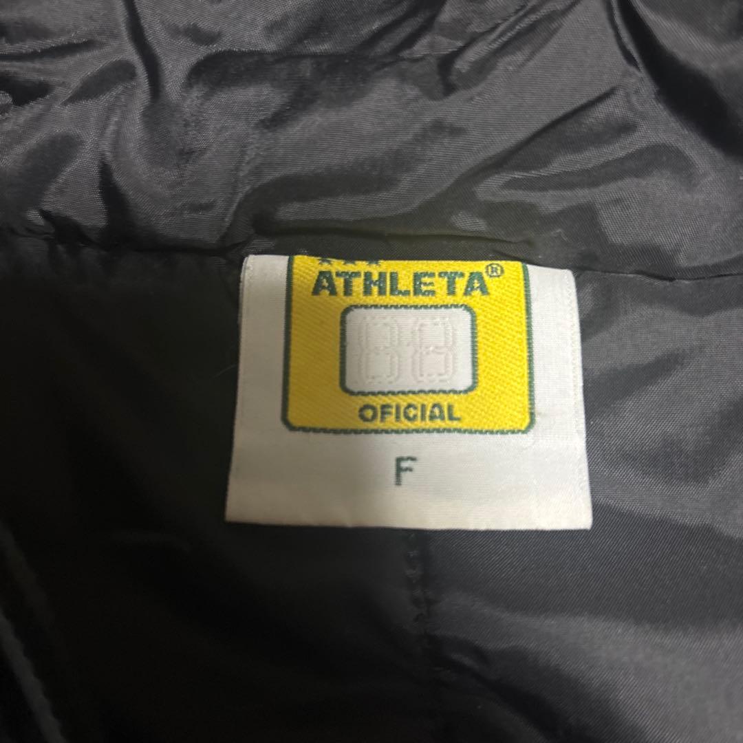 アスレタ☆ロング ベンチコート ☆着脱ファー ☆黒 F メンズ ATHLETA