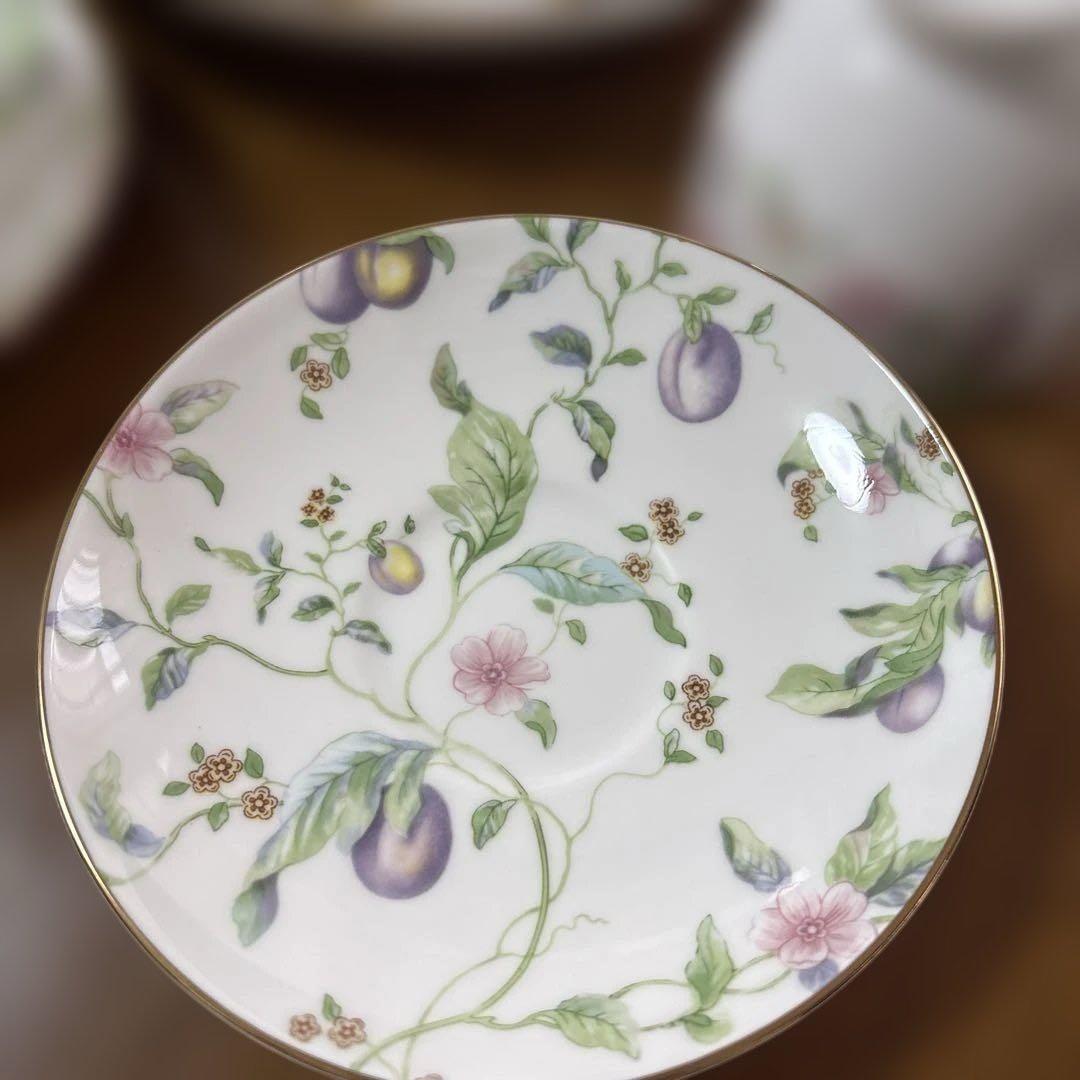  食器セット SWEETPLUM 花柄カップと皿