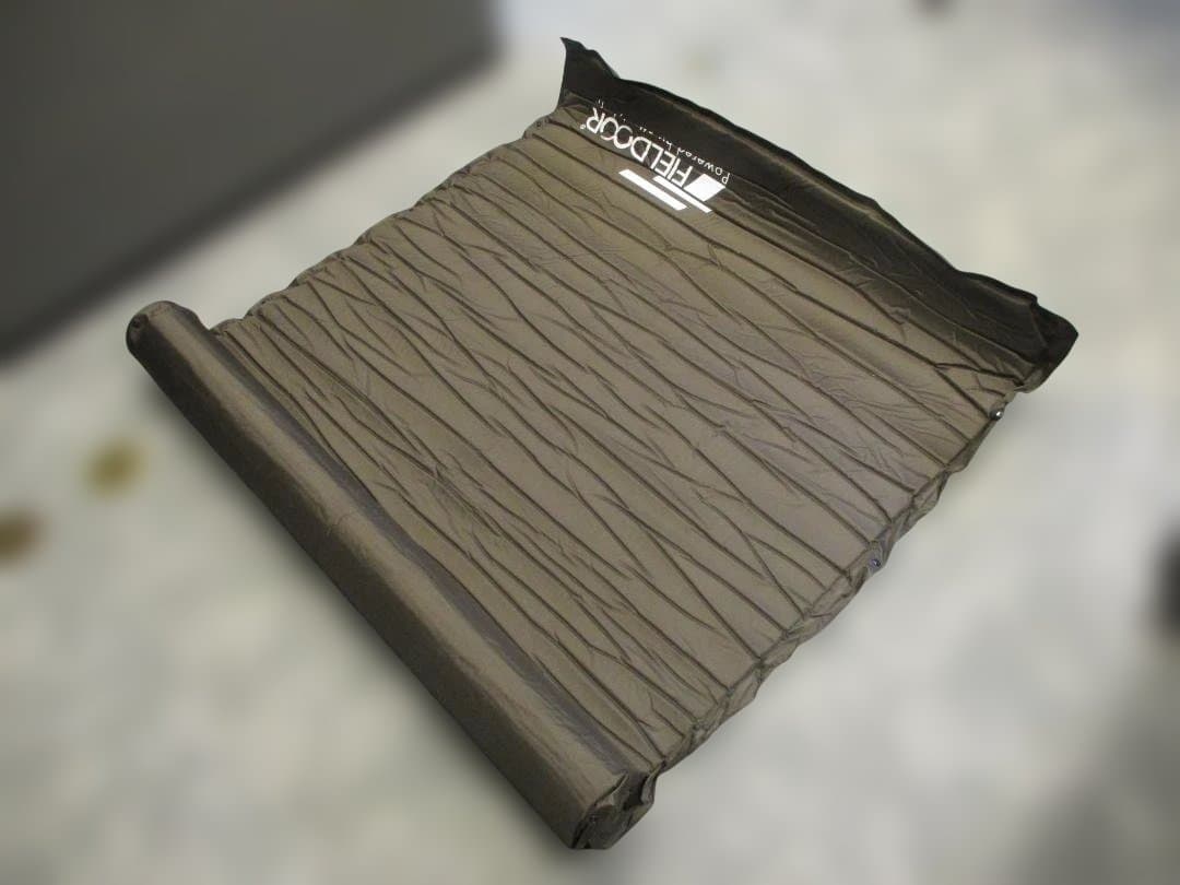 FIELDOOR Lサイズキャンプマット 10cm厚 自動膨張 2枚セット