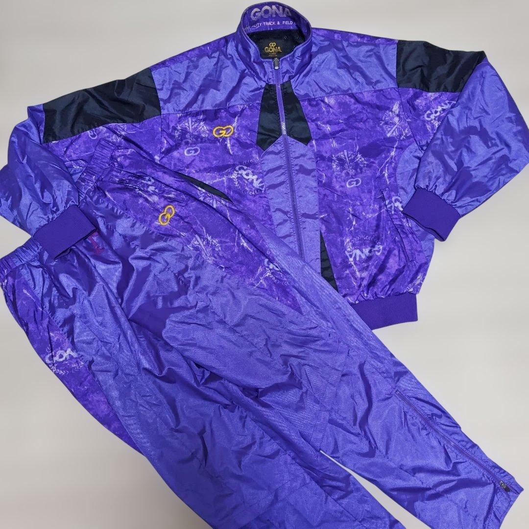90s GONA byアシックス　ウィンドブレーカー　上下　日本製　ASICS