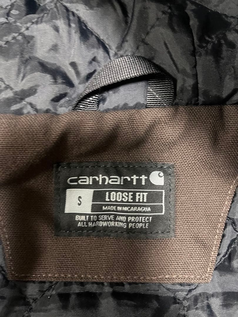 【美品】Carhartt ブラウン ダックジャケット フード付きジャケット S