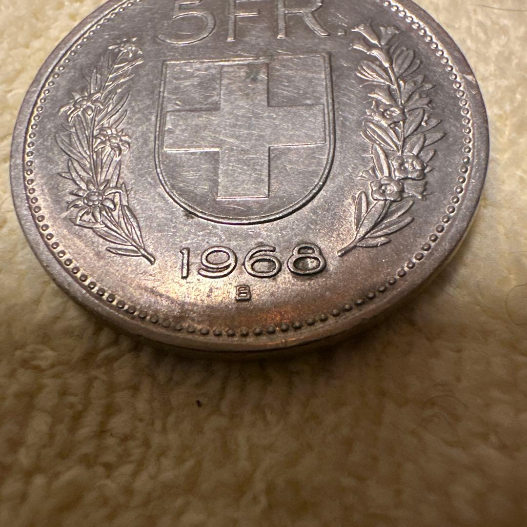 スイス 5フラン 1968年