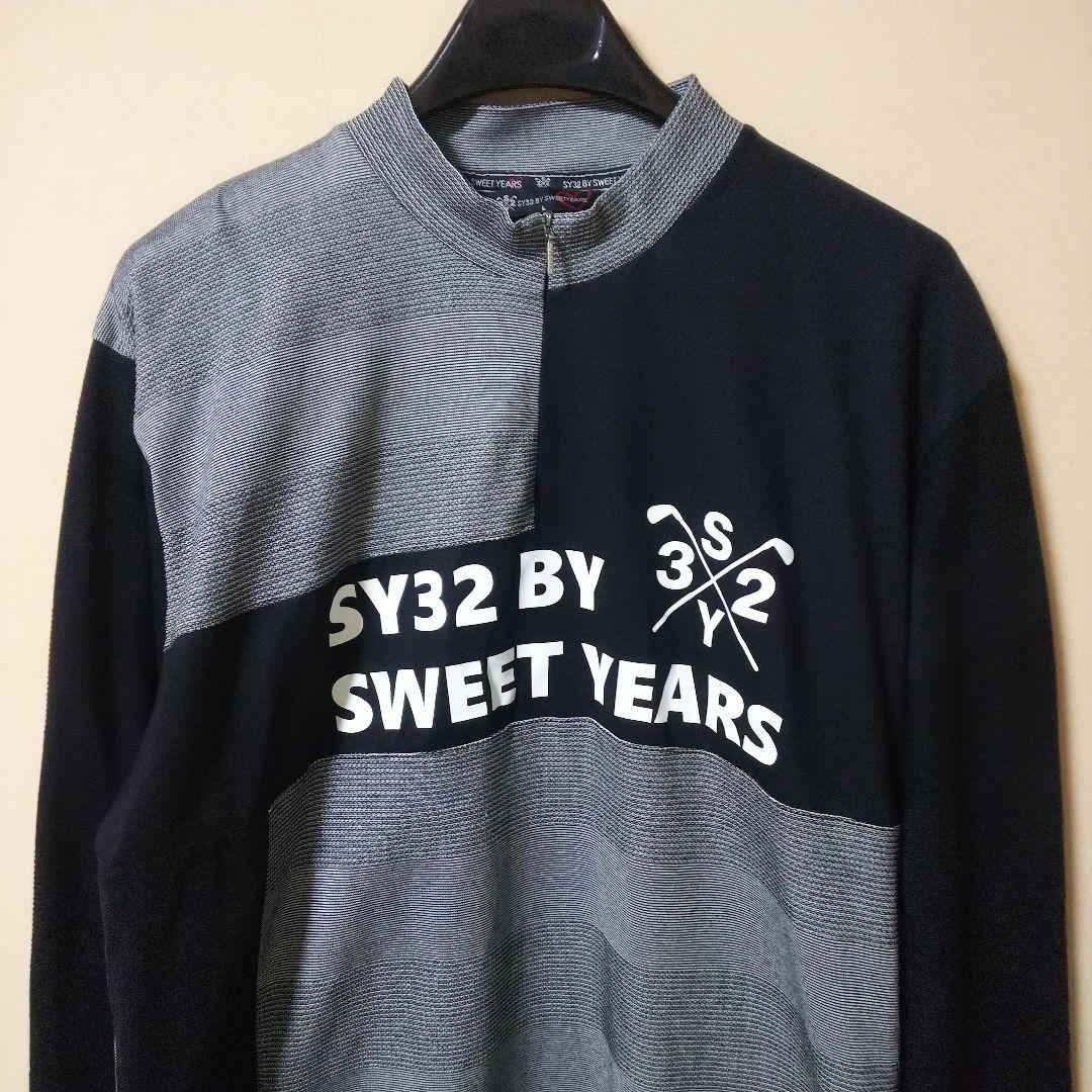 SY32 by SWEET YEARS 　ジャガード ジップモックシャツ