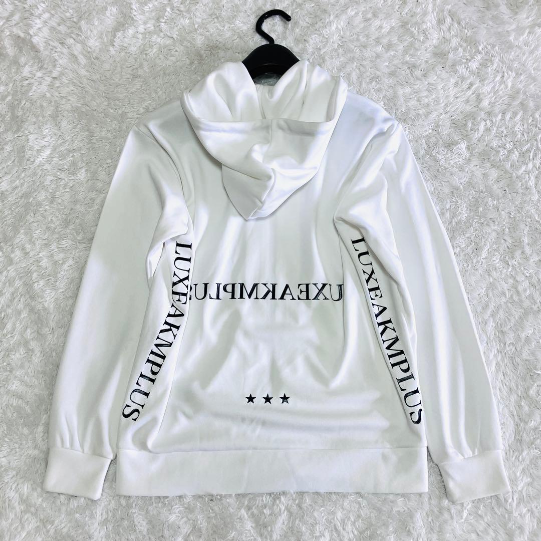 LUXEAKMPLUS パーカー ジップ フーディー ゴルフ M ホワイト