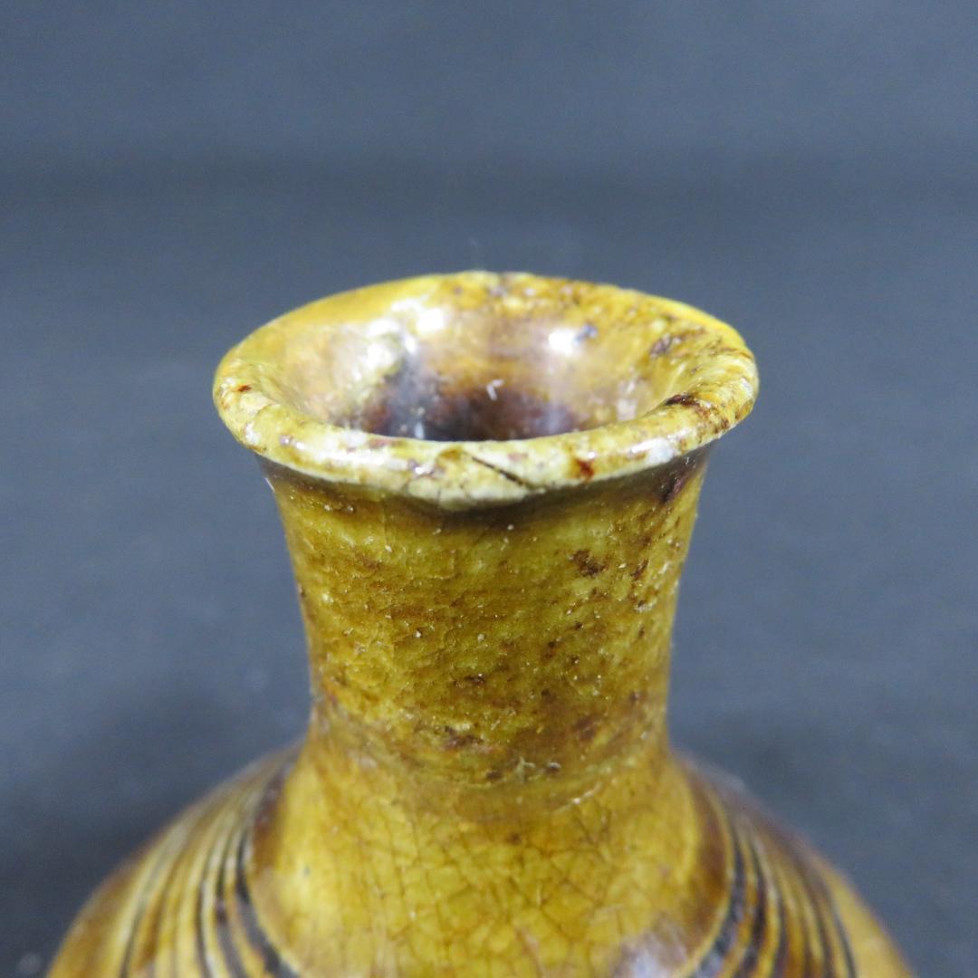 花瓶 一輪挿し 花器 木箱 飴釉 骨董品 希少品