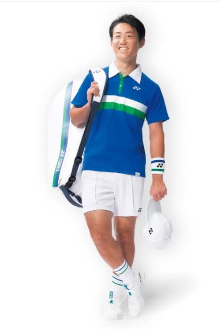 YONEX テニス ポロシャツ 青 75周年 L