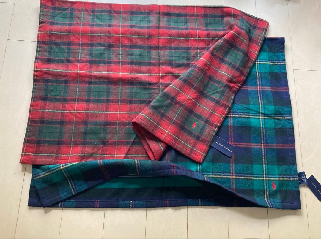 【新品★Ralph Lauren】ペア★タータンチェック ブランケット★ラルフ