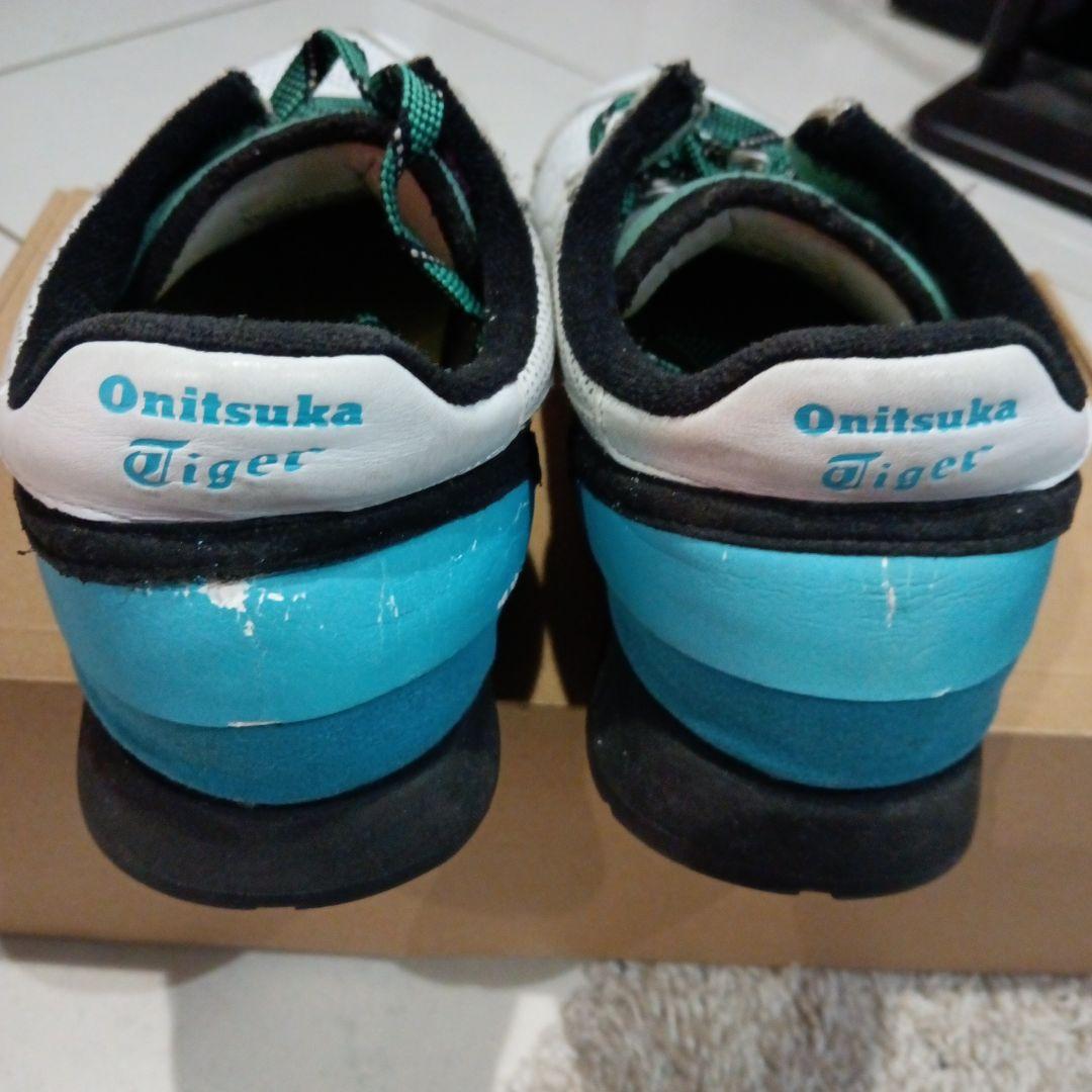 Onitsuka Tiger メッシュシューズ ホワイト/グリーン27サイズ
