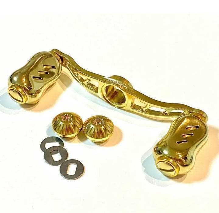 ゴメクサス　ベイトリール　ダブルハンドル　90mm シマノ　オールゴールド