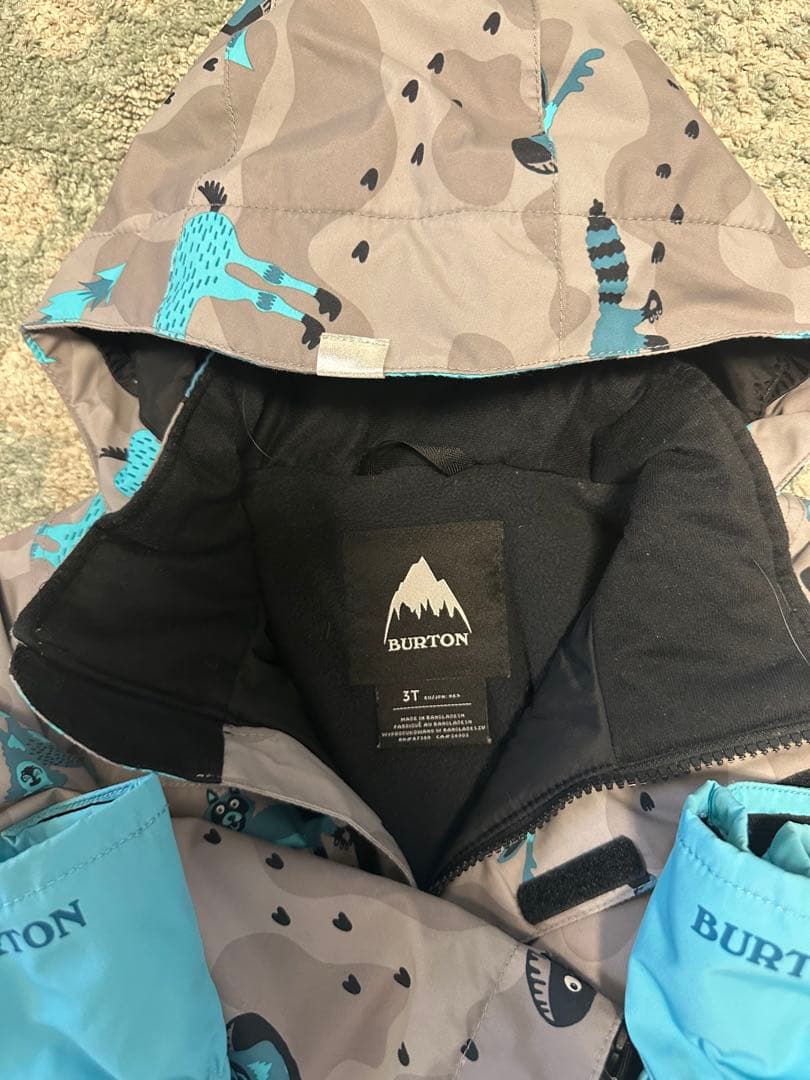 BURTON 子ども用ジャケット 3T 動物柄　手袋4T