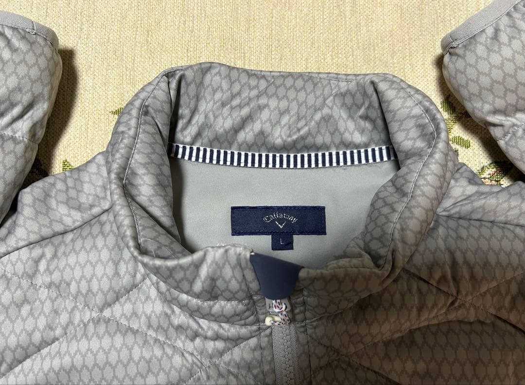 【美品】【Callaway ゴルフウェア】レディース　Ｌ　ライトグレー
