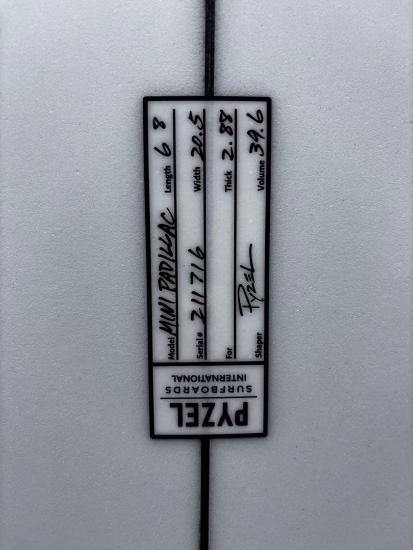 新品未使用保管品　PYZEL MINI PADILLAC ミッドレングス6.8
