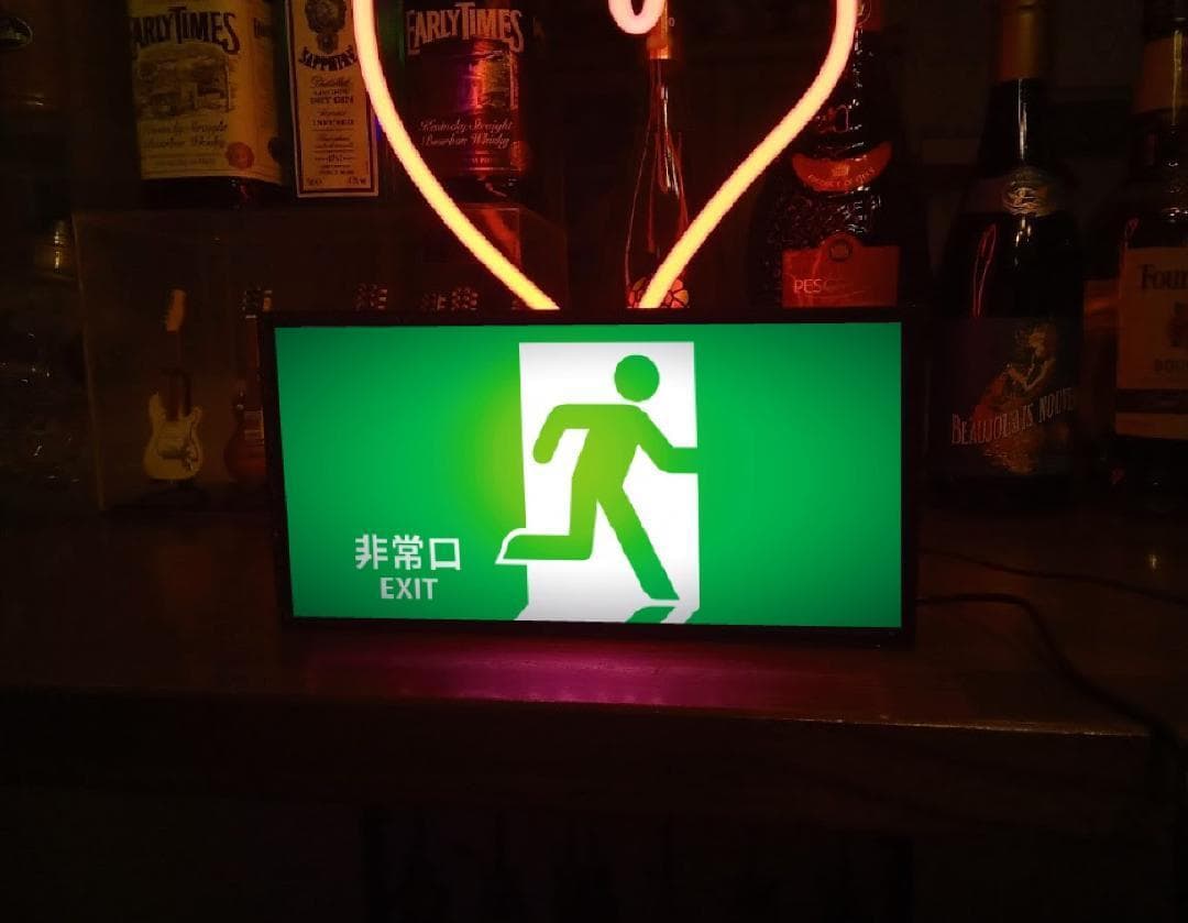 非常口 出口 避難誘導 災害 避難 サイン 看板 置物 玩具 雑貨 ライトBOX