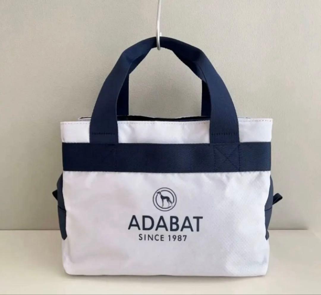 【新品未使用】アダバット adabat ロゴデザイン カートバッグ ホワイト