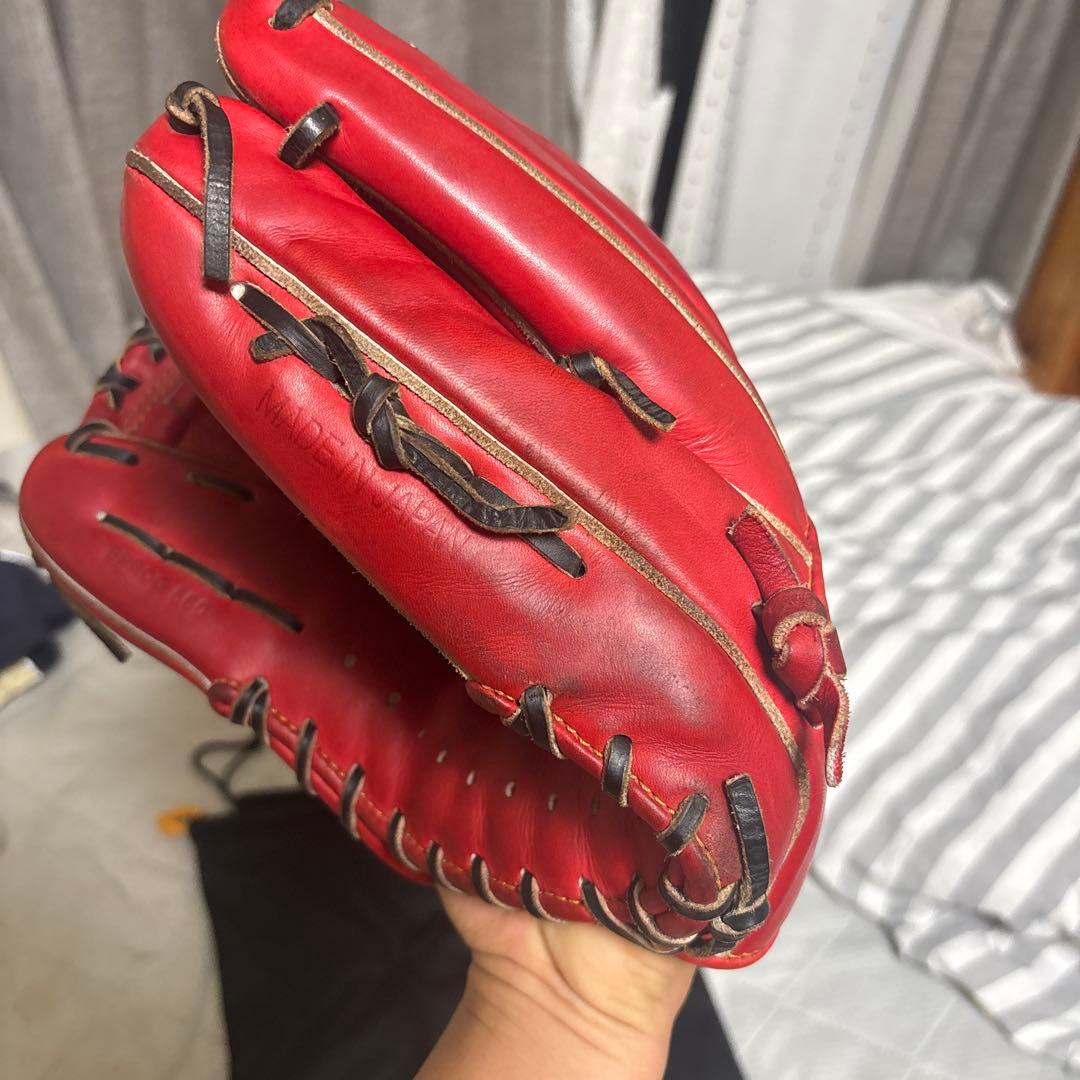 ZETT PROSTATUS 赤　源田モデル硬式グローブ