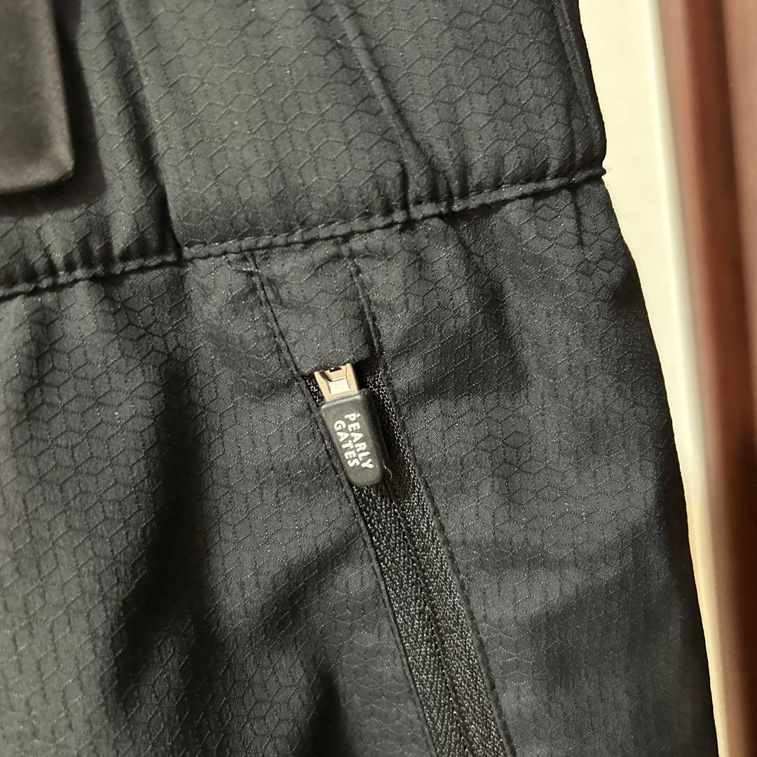 パーリーゲイツ黒色 軽量ゴルフパンツ ウエストゴム