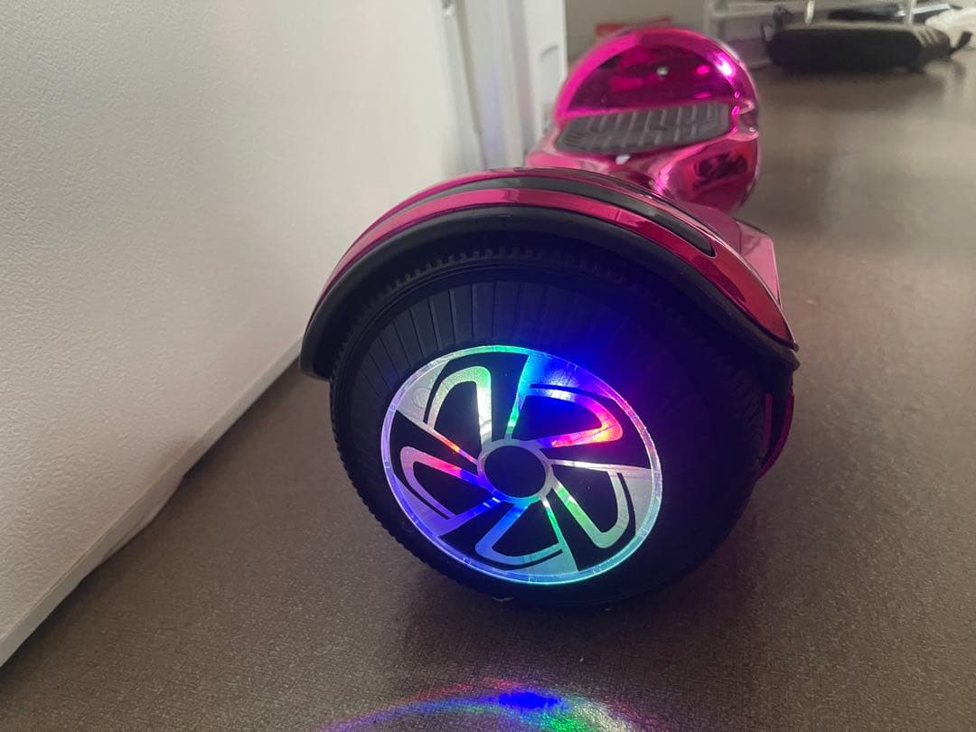 電動バランスホイール ピンク LEDホイール