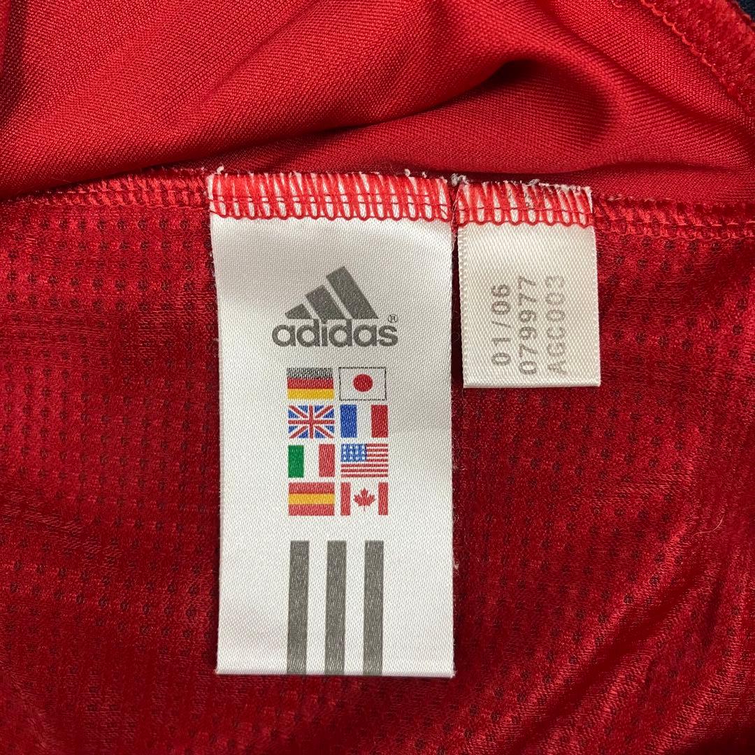 adidas サッカースペイン代表 ノースリーブ プラクティスシャツ 古着 ロゴ