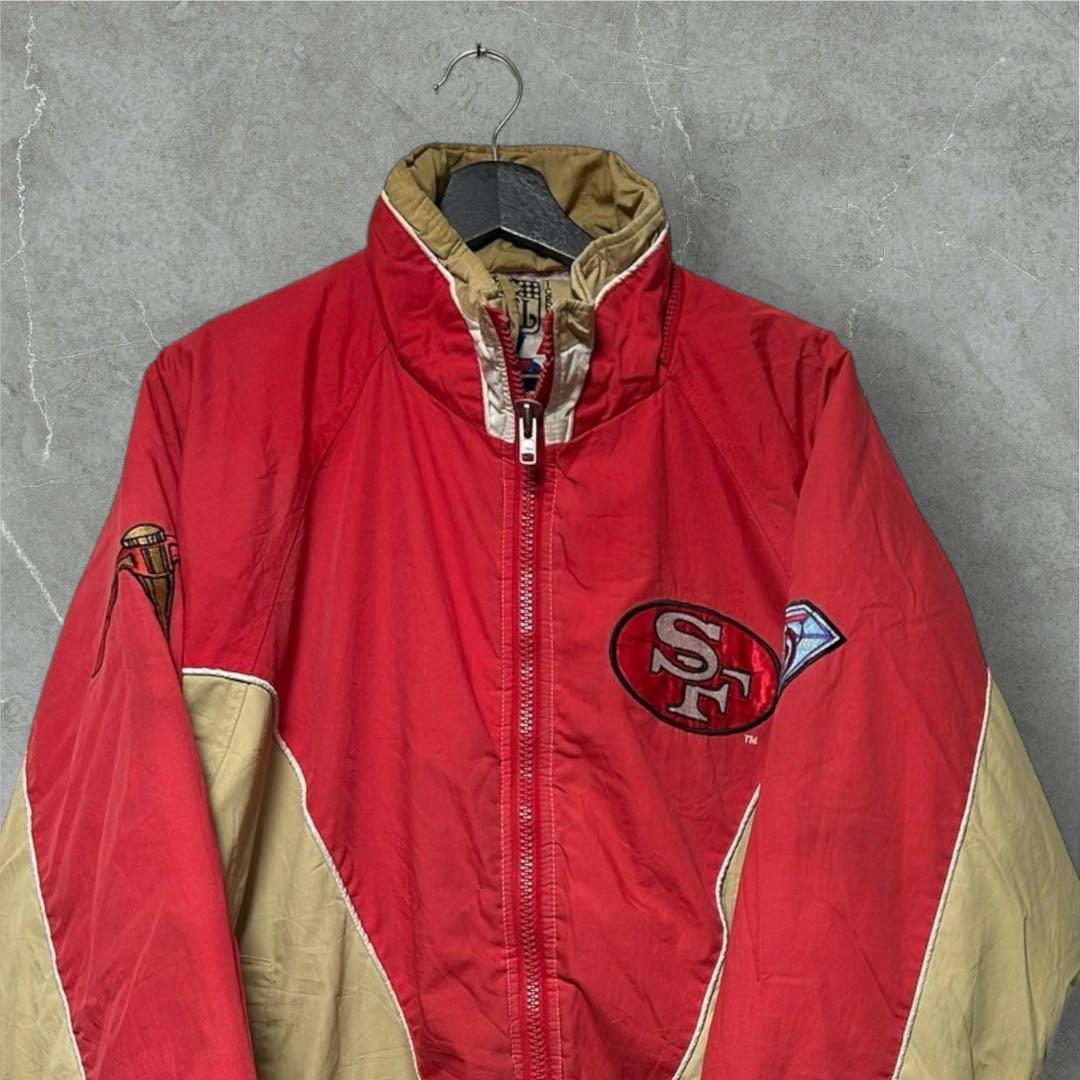 90svintageProprayerNFLSF49ERS中綿ジャケットブルゾン