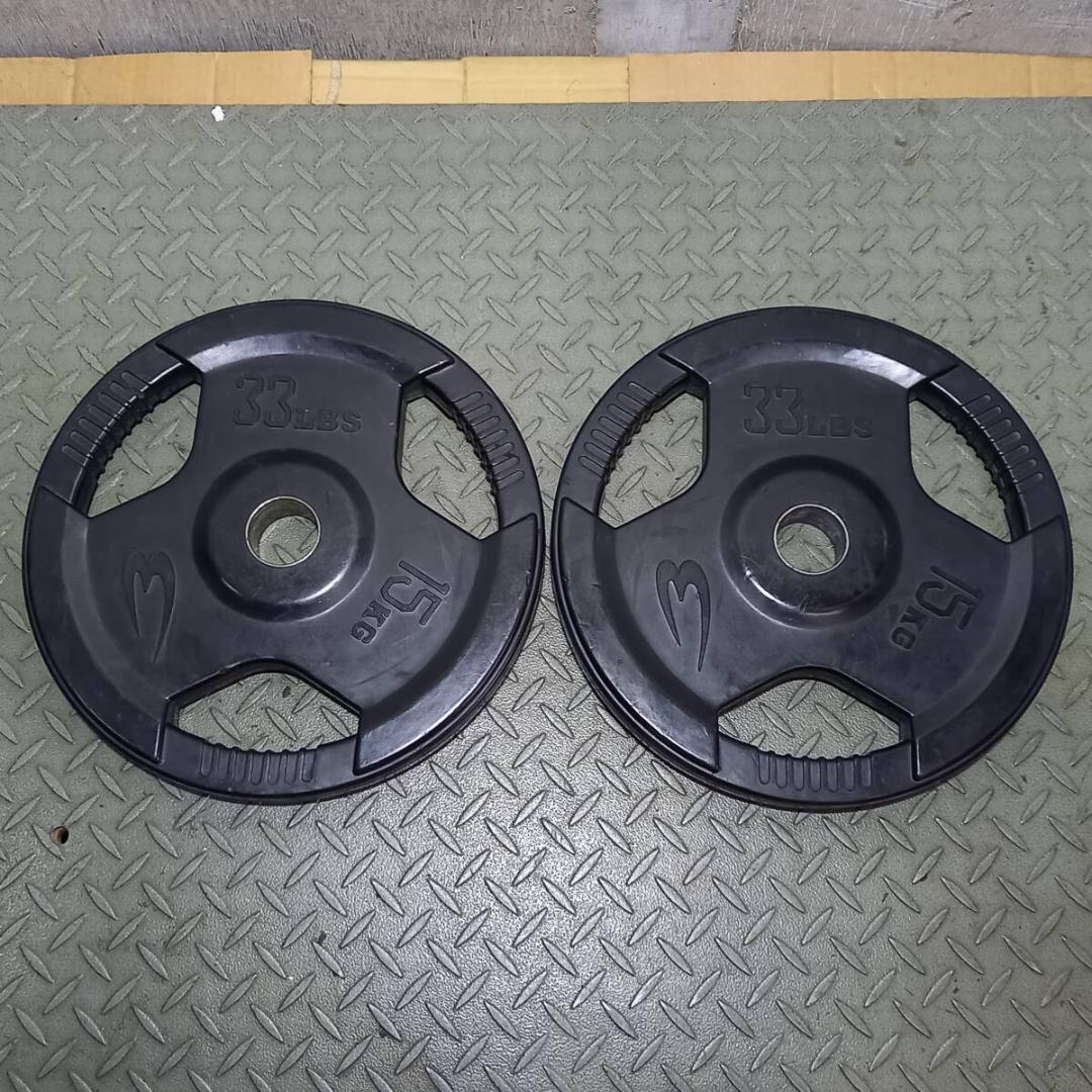 ボディメーカー 30kgセット(15kg×2枚) ラバープレート