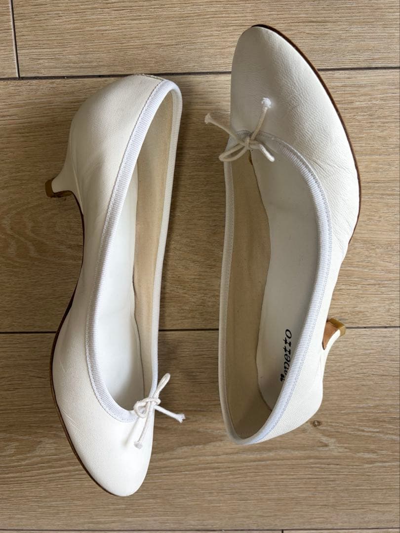 Repetto レペット バレエシューズ 白 レザー 40 25cm