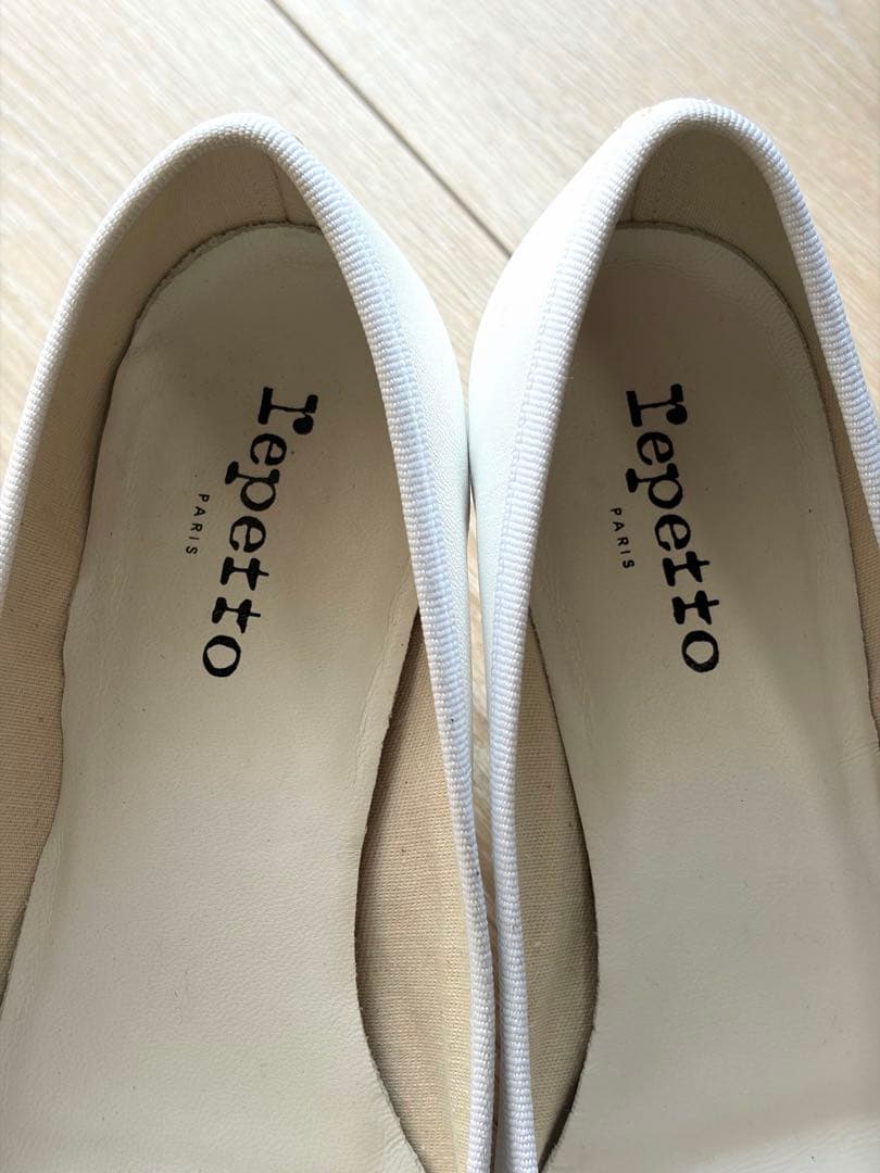 Repetto レペット バレエシューズ 白 レザー 40 25cm
