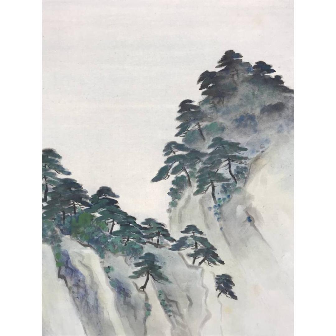 真作/高橋史芳/嵐峡清流図/掛軸☆宝船☆AK-340