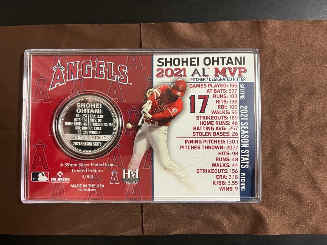 WBC大活躍　大谷翔平　2021 AL MVP獲得記念　シルバー&カード