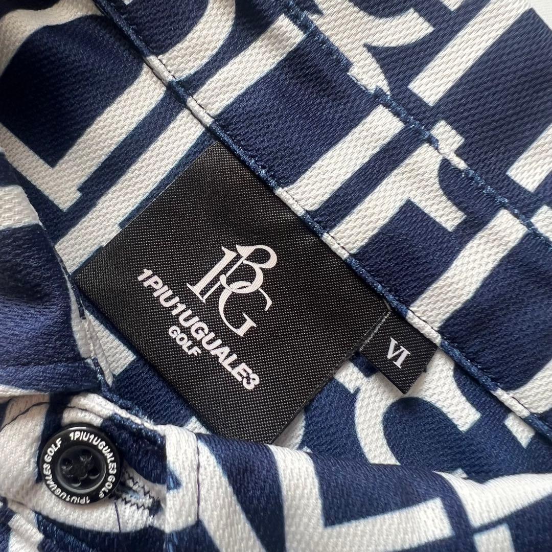 1piu1uguale3 GOLF 総柄　ポロシャツ　メンズ　半袖　XL ゴルフ
