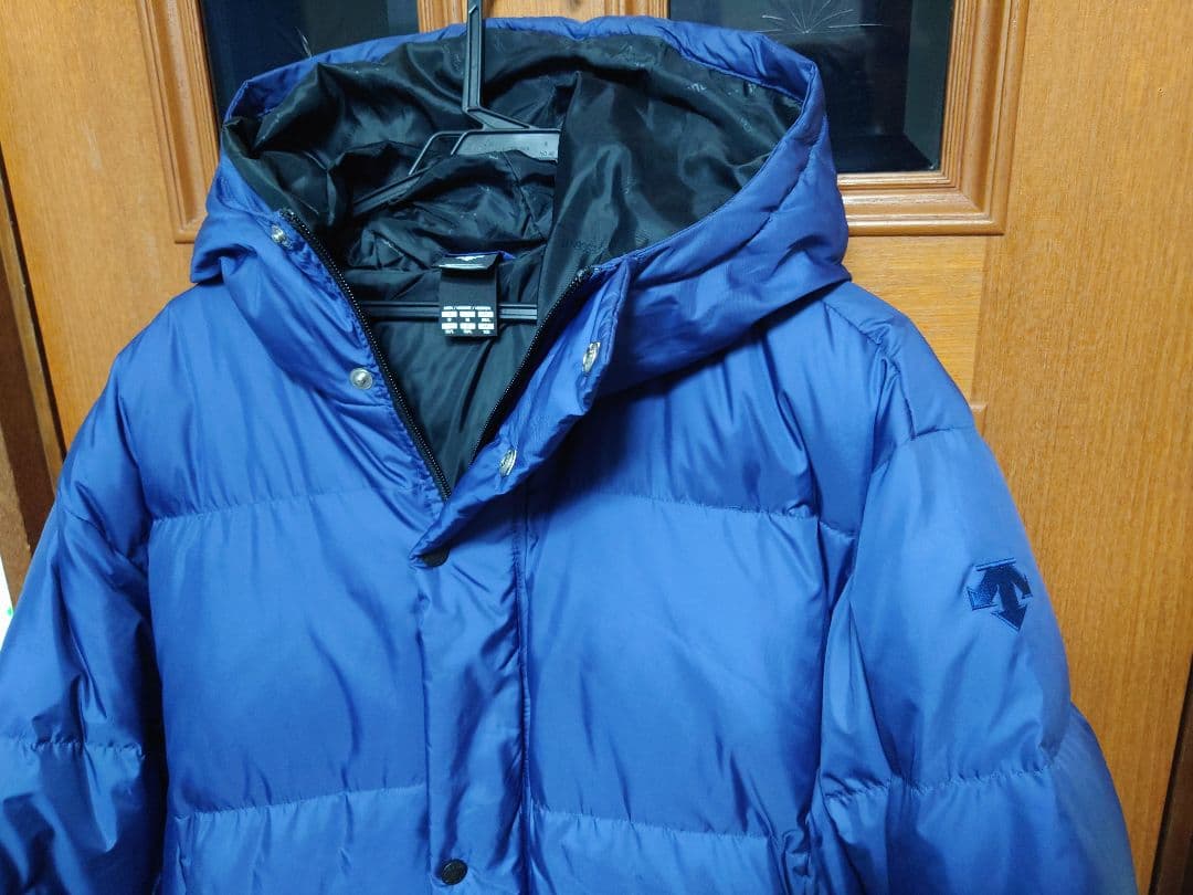 DESCENTE　ロング　ダウン　ベンチコート　ブルー o　デサント　LL 2L