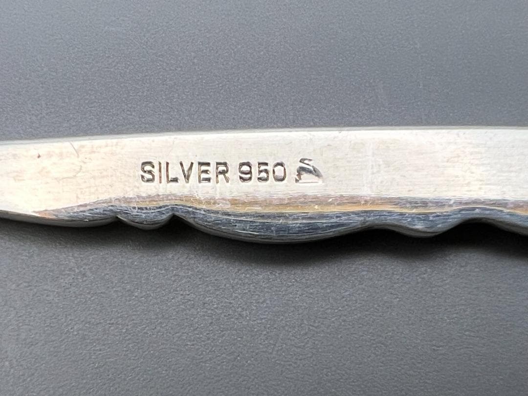 SILVER950　刻印　スプーン　6点セット　重量約77g　銀食器 銀細工